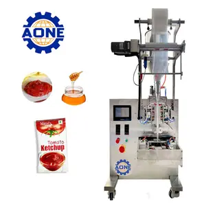 Automatic Liquid Packaging Syrup Fruit Juice Chilli Tomato Sauce Bag Paste Ketchup Sachet Can Filling Sealing Packing Machine