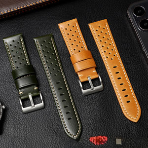 Correa de Cuero Hueca para <span class=keywords><strong>Reloj</strong></span> Inteligente Huawei GT4GT3 Samsung Jiaming, Correa Retro para <span class=keywords><strong>Apple</strong></span>, Venta al por Mayor - Product Image 2