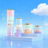 Ensemble de flacons et pots cosmétiques élégants et luxueux personnalisés de 30 g, 50 g, 40 ml, 100 ml, kit d'emballage en verre
