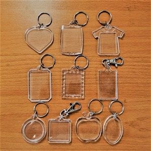 Bán Buôn Neworiental Trống Acrylic Keychain, Hình Ảnh Chèn Nhựa Khung Ảnh Key Chain