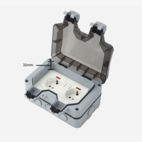 Prise extérieure étanche protection EU Box IP66 interrupteur salle de bain mur anti-éclaboussures douilles anti-tempête