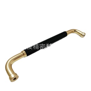 Aluminum Bar Cabinet Handle Black Gold Finish Durable <b>Wardrobe</b> <b>Hardware</b> Contemporary Design 8016 - Product Image 5