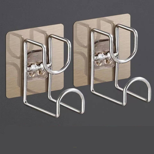 7cm Plastic Transparent Gold Wall Adhesive <b>Hook</b> Washbasin Rack Kitchen Wall Mounted Washbasin <b>Hook</b> <b>Bathroom</b> - Product Image 4