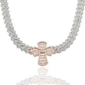 Premium Quality Moissanite Cuban <b>Chain</b> Necklace Fine Jewelry Gift For <b>Men</b> And Women Available At Best Market Price - Product Image 1