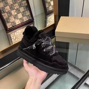 Bottes d'hiver de luxe en peau de mouton de haute qualité, classiques, à talon plat, authentiques, épaisses, courtes, thermiques, rehaussantes - Product Image 2