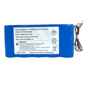 Batterie au lithium-ion solide personnalisée 16V 12Ah rechargeable 12Ah Lifepo4 pour outils électriques, jouets, voiturettes de golf - DTP32700-5S2P - Product Image 2