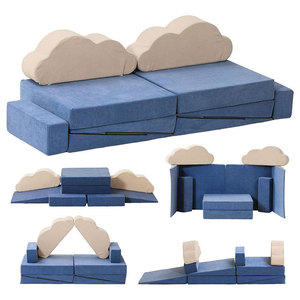 Ensemble de coussins de canapé en mousse pour enfants, forme géométrique, éponge haute élasticité, tissu unisexe, structure de jeu intérieure pour tout-petits - Product Image 2