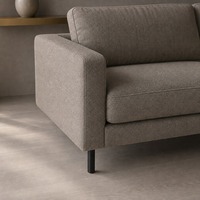 Pieds de canapé en forme de U en fer noir mat, support de meubles pour lit