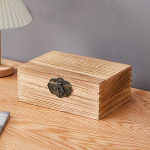 WanuoCraft Premium Handmade Rectangle Large Sturdy Wooden Box Lid Versatile Chic Home Decorative <strong>Memory</strong> <strong>Keepsake</strong> Elegant - Product Image 3