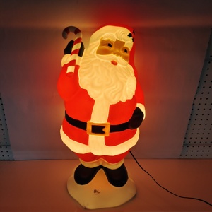 Adorno Navideño de Plástico de 24 Pulgadas con Diseño de Santa Claus para Decoración del Hogar, Exhibición Navideña, Adornos Navideños de Plástico Soplado con Luces LED - Product Image 6