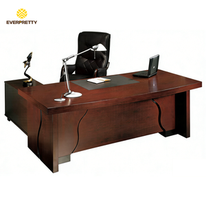 Escritorio <span class=keywords><strong>de</strong></span> Oficina Elegante y Moderno para Jefe o Gerente, Diseño Clásico y Contemporáneo, Muebles Modulares <span class=keywords><strong>de</strong></span> Madera <span class=keywords><strong>de</strong></span> Caoba Duraderos, Embalaje Simple - Product Image 3