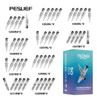 50pcs nouvelle cartouche d'aiguille de tatouage mixte de haute qualité pour l'art corporel personnaliser aiguille de cartouche de tatouage aiguilles de Microblading