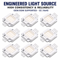 Puce LED COB bleu royal 455nm 50W DC30-34V pour éclairage d'aquarium et de récif corallien, haute PPFD, substrat en cuivre, fourniture d'usine