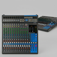 Console audio numérique professionnelle 16 canaux avec effets personnalisés en métal, nouveau modèle, connectivité USB, éclairage vidéo