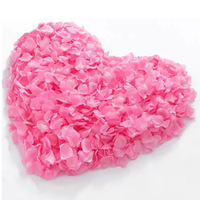Pétales de rose rouges artificiels en soie pour mariage, fête, Saint-Valentin, décoration, haute simulation, tissu réutilisable