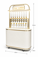 Chariot de parfumerie mobile à cadre métallique détachable, livraison directe usine, montage facile, pour magasin de cosmétiques de luxe