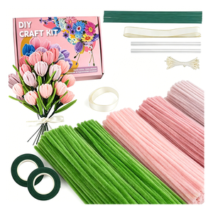 Wholesale High Quality Thick Pipe Cleaner Chenille Stems Fuzzy <b>Wire</b> for DIY Pipe Cleaner Flower Bouquets Animal <b>Crafts</b> - Product Image 4