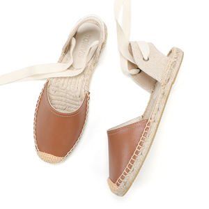 Sandales romaines en cuir à lanières plates pour femmes de haute qualité nouveau Style espadrilles en peau de vache chaussures confortables pour femmes PU utilisation en plein air - Product Image 5