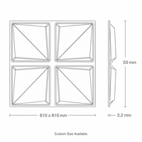 Panneau acoustique 3D haute densité pour animaux de compagnie, résistant au feu, absorbant le son, panneau mural décoratif 3D pour bureau, certifié CE