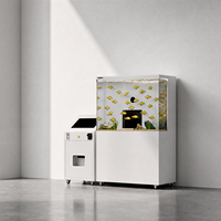 Machine Photobooth Créative pour Aquarium, Kiosque Commercial d'Autocollants Poisson Rouge avec Imprimante pour Café, Bar, Salle de Jeux et Divertissement