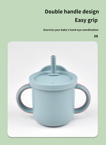 Best Seller Baby Weaning Cup With Snack Container Non Toxic Heat Proof Soft Sippy For Toddler Bulk Order - Product Image 6