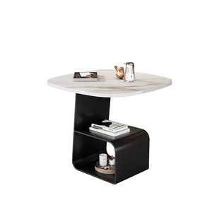 Mesa <span class=keywords><strong>de</strong></span> centro <span class=keywords><strong>de</strong></span> Metal creativa moderna <span class=keywords><strong>de</strong></span> lujo ligera mesa auxiliar <span class=keywords><strong>de</strong></span> tablero <span class=keywords><strong>de</strong></span> roca Simple para sofá mesita <span class=keywords><strong>de</strong></span> noche <span class=keywords><strong>de</strong></span> doble capa para balcón - Product Image 1