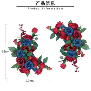 Guirlandes de roses artificielles agiles, fleurs en soie rouges et bleues, 50-100 pièces, bouquet de décoration pour mariage et maison - Product Image 2