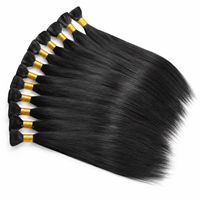Chaofan Cheveux Humains Remy en Vrac pour Tressage Sans Trame Noir 12-24 Pouces 100g Vente en Gros Chine