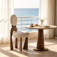 Chaises de loisirs de haute qualité avec structure en bois massif, coussin personnalisé, ensemble de chaises de salle à manger pour patio, jardin, restaurant, hôtel, mobilier