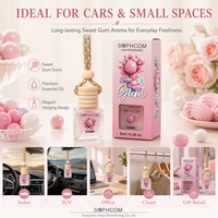 Parfum pour voiture 8ml, bouteille en verre avec logo personnalisé OEM, bouchon en bois, diffuseur d'air suspendu pour voiture, bouteille vide, vente en gros, livraison directe d'usine