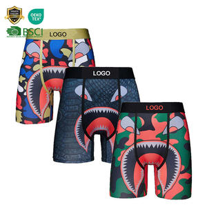 Bas quantité minimale de commande En Gros Motif Personnalisé Impression Numérique Requin Camouflage Longue Jambe Respirant Polyester Ropa Intérieur Para Hombre Hommes <span class=keywords><strong>Boxer</strong></span> - Product Image 1