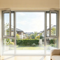 Fenêtre d'hôtel certifiée NFRC 24, résistante au vent, avec barrière thermique, double vitrage Lowe, aluminium noir