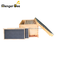 Ruche Mengerbee Langstroth 3 couches 10 cadres en bois de sapin enduit de cire, nouvelles ruches pour l'apiculture
