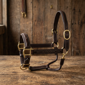 Cabestro de Cuero Acolchado Premium para Caballos, Venta al por Mayor de Artículos Ecuestres de Divine International Uttar Pradesh - Product Image 1