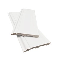 Plinthe contemporaine en PS, moulure décorative murale en polystyrène, garniture de sol, étanche et légère pour la décoration d'hôtel