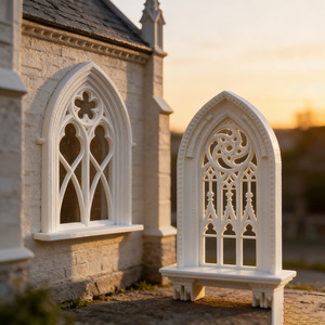 Ventana en <span class=keywords><strong>Miniatura</strong></span> para Casa de Muñecas, Escena Arquitectónica 3D, Modelo de Ventana de Estilo Gótico - Product Image 1