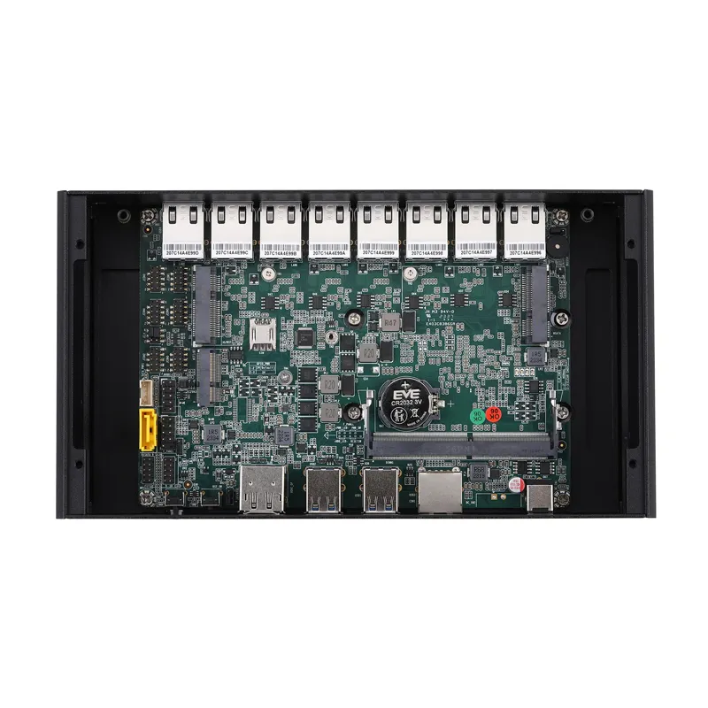 Qotom Firewall Mini Computador com Celeron 5205U Multi-Gigabit Ethernet para tarefas avançadas de rede