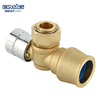 Vanne à boisseau sphérique manuelle OEM en laiton magnétique antivol de type angle BMAG 1/2"-1" DN15 PN16 verrouillable pour compteur d'eau