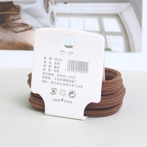 Set di 3 elastici per capelli spessi e altamente elastici, con strisce semplici, non danneggiano i capelli, per coda di cavallo alta, per ragazze e donne - Product Image 4