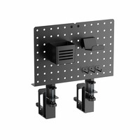 Penyangga Pegboard Meja DET08-01, Organizer Meja Tempel dengan Kit Penyimpanan Pegboard, Pengatur Pegboard untuk Mengelola dan Mengorganisir