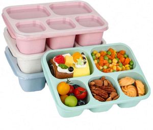 Portable 5 Compartment Fruit Snack Bento Box BPA Free <b>Refrigerator</b> Lunch Storage for Food Preservation - Product Image 1