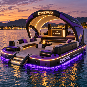 Équipement de jeux aquatiques DSPR, <span class=keywords><strong>parc</strong></span> <span class=keywords><strong>aquatique</strong></span> gonflable <span class=keywords><strong>avec</strong></span> sièges en PVC et toit pare-soleil pour les villages balnéaires - Product Image 2