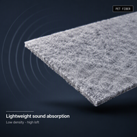 Feutre aiguilleté multi-usage 100 % polyester de poids moyen pour l'isolation acoustique automobile sur les panneaux de porte, les sols et les coffres