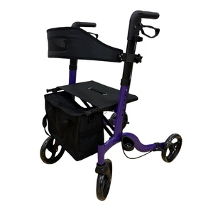 הליכון מתקפל מאלומיניום עם מושב, קל משקל, לעזרה בהליכה לנכים, לעגלת קניות. - Product Image 5