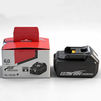 Batterie au lithium 18V 6.0Ah Makita BL1860 avec cathode LiFePO4, 4000 cycles, indicateur LED pour outils électriques sans fil 18V