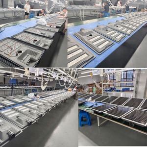 Nuevo aluminio exterior impermeable 200lm/W 200W 100 vatios 5050smd LED energía <span class=keywords><strong>Solar</strong></span> LED farola <span class=keywords><strong>con</strong></span> Sensor inteligente - Product Image 3