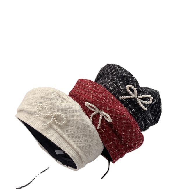 PHB 10106 клетчатый дизайн корейская мода 2023 весна осень Лидер продаж детская шапка для девочек