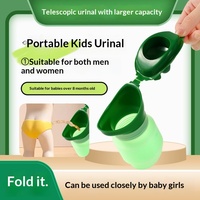Urinoir pliable portable en plastique pour hommes et femmes, idéal pour les voyages, le camping en extérieur, réutilisable, pour enfants, à fixer dans la voiture
