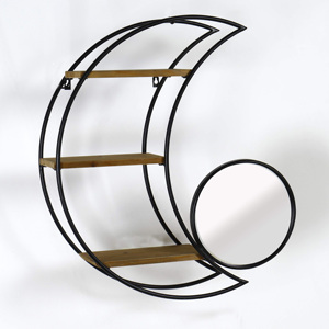 Muebles de Salón, Decoración del Hogar, Estante Flotante <span class=keywords><strong>con</strong></span> Forma de Luna y Espejo - Product Image 1