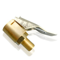 Jauge de pression de gonflage 6cm débit ouvert outil à main droit mandrin à Air en laiton mandrin de pneu avec pince de verrouillage mandrin de pneu pour pneu